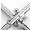 304 Stainless Steel Double U-Shaped Cross Pipe Clamp, M6 × 32 × 32 view 2