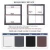 le Concess 85 Folding Service Window with Safety Lock, Aluminum, F-Bracket, 100 x 100 cm view 2