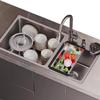 Pull-Out Kitchen Faucet, Stainless Steel, Easy Installation, Modern Design, Gray, 78 x 43 x 20 cm view 1