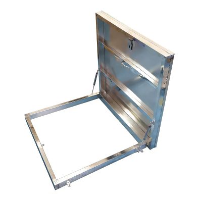 Hydraulic Buffer Rods for Basement Hatch Cover, 304 Stainless Steel Attic Hatch with Locking Clip, Roof Access Door (68 x 68 cm)