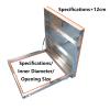 Hydraulic Buffer Rods for Basement Hatch Cover, 304 Stainless Steel Attic Hatch with Locking Clip, Roof Access Door (68 x 68 cm) view 2