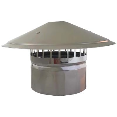 Weatherproof 18 cm Stainless Steel Round Chimney Cap for Roof Chimneys and Range Hood Ducts