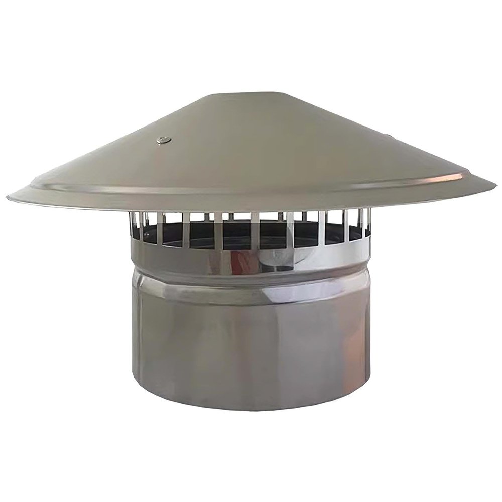 Weatherproof 18 cm Stainless Steel Round Chimney Cap for Roof Chimneys and Range Hood Ducts