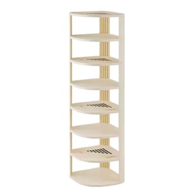 Multi-Tier Corner Shelf, 8-Tier Plastic Storage Rack