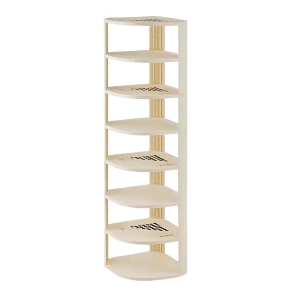 Multi-Tier Corner Shelf, 8-Tier Plastic Storage Rack