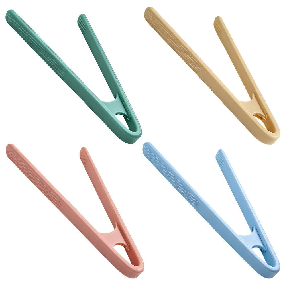 Mini Silicone Tongs Set, 4 Pieces