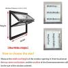 Folding Aluminum Sliding Window with 5 mm Tempered Glass, 41 x 91 cm view 2