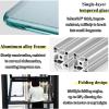 Folding Aluminum Sliding Window with 5 mm Tempered Glass, 41 x 91 cm view 3