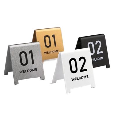 Acrylic Restaurant Table Numbers, Double-Sided Signs 1–100, Multicolor, 100 Pieces (White, 81–90)