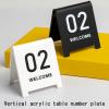 Acrylic Restaurant Table Numbers, Double-Sided Signs 1–100, Multicolor, 100 Pieces (White, 81–90) view 3