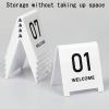 Acrylic Restaurant Table Numbers, Double-Sided Signs 1–100, Multicolor, 100 Pieces (White, 81–90) view 4