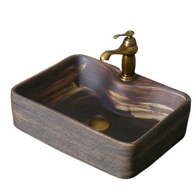 Square Bathroom Sink, Stylish Countertop Vessel Sink for Indoor and Outdoor Use