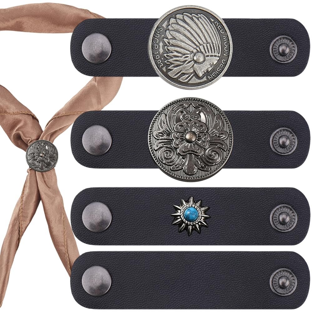 CALFOVERA 4-Pack Western Bandana Clips