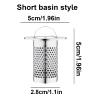 Bathroom Sink Drain Strainer - Stainless Steel view 2