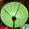 Traditional Oval Silk Lantern, Chinese Hanging Lantern, Multicolor, 30.5 × 45.7 cm, Green, 18 in view 2