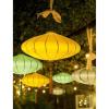 Traditional Oval Silk Lantern, Chinese Hanging Lantern, Multicolor, 30.5 × 45.7 cm, Green, 18 in view 4