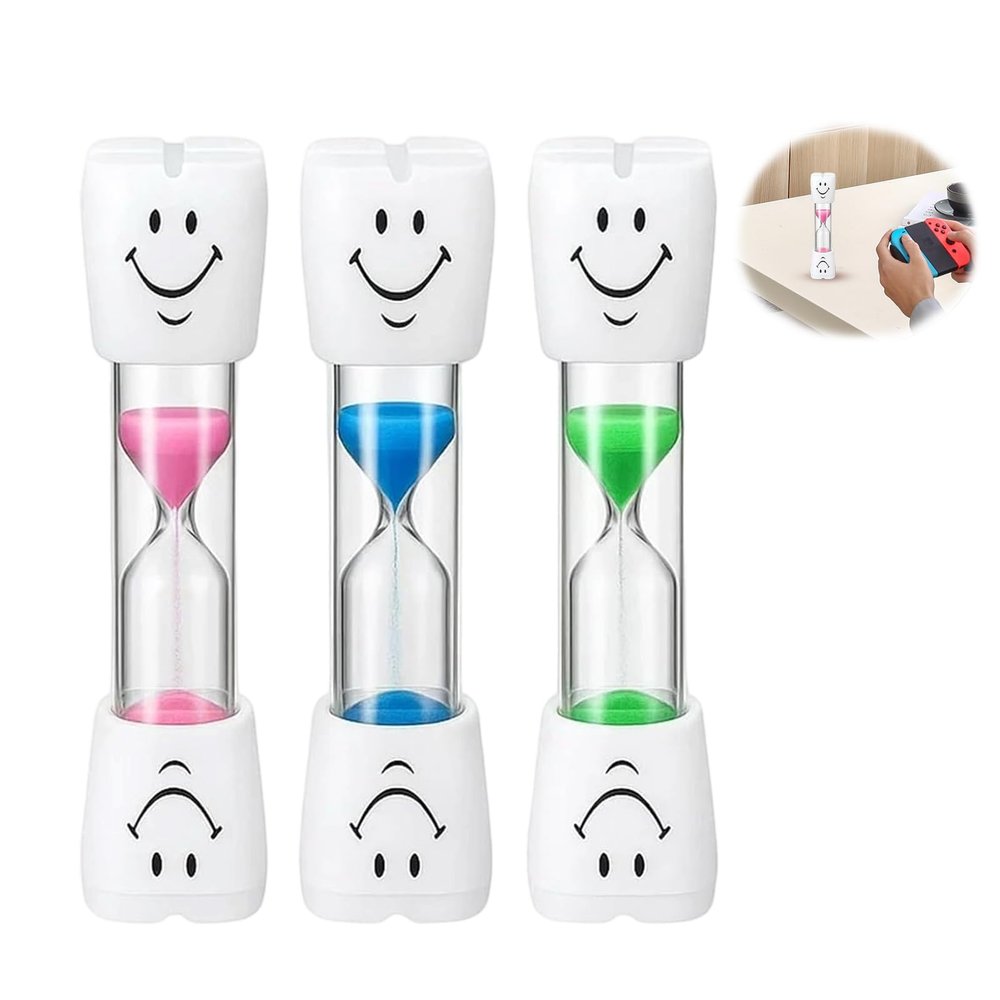 3-Piece Toothbrushing Timer Hourglass Set