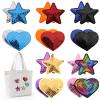 20 Iron-On Patches - Star & Heart Designs view 1