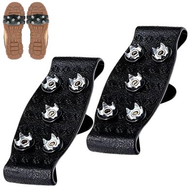 Shoe Ice Grips, 2-Pack, Five-Tooth Anti-Slip Spikes