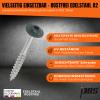 PB Pan-Head Wood Construction Screws with Cutting Notch, Stainless Steel A2 | ISO 9250 | 10 pcs. - 6.0 x 40 mm | Pan-Head Screw with Cutting Notch | Rust-Resistant | Coated in Germany | RAL 9005 Matte Black view 3