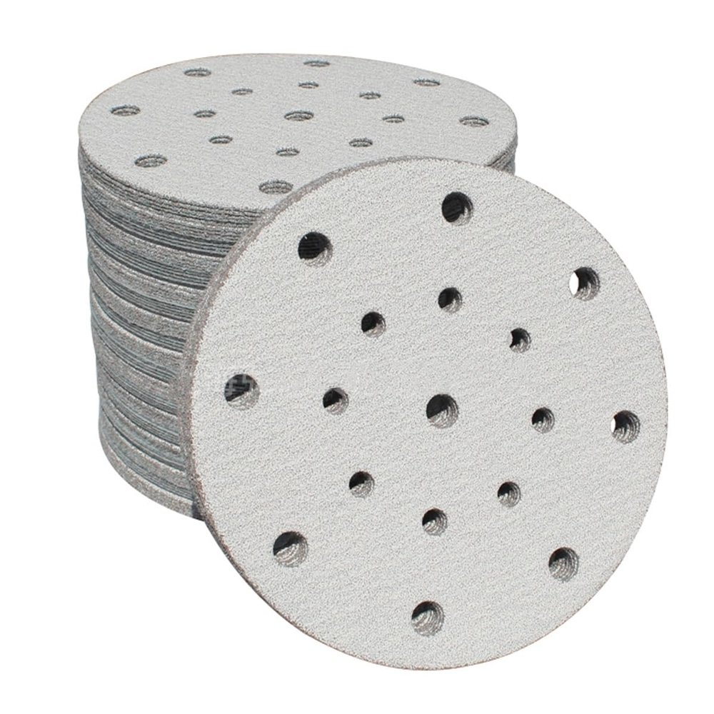 100-Piece 150 mm 17-Hole Sanding Discs for Random Orbital Sanders, Grits 80-1000 (400 Grit)