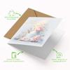 Edition Colibri Birthday Card – Pink Floral Cake Design | Square Card (15 x 15 cm) with Kraft Envelope view 3