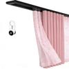 TFEHXYZU 2-Track Ceiling-Mount Curtain Track, Black, 5.6 m / 18.37 ft view 1