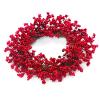 Artificial Winter Wreath with Red Berries, 45 cm, Dark Red view 3