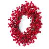 Artificial Winter Wreath with Red Berries, 45 cm, Dark Red view 4