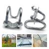Cross Pipe Clamps, Double U-Shaped 304 Stainless Steel, Multiple Sizes for Aquaculture (M6–50 × 25 mm) view 4