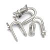 Cross Pipe Clamps, 1-Piece Double U-Shaped Stainless Steel 304 Clamp, Multiple Sizes (M6 x 50 x 25 mm) view 1