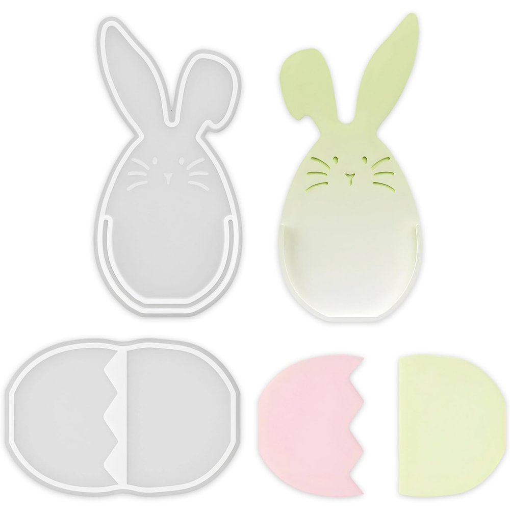 GWEOR Easter Bunny Silicone Mold and Storage Box