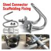304 Stainless Steel Double U-Bolt Cross Pipe Clamps for Aquaculture Pipes, Silver, Multiple Sizes (M6–76 × 27 mm) view 2