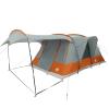 WGYHOME 5-Person Tunnel Tent, Gray and Orange, with Vestibule and Electrical Access view 2