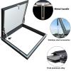 Aluminum Flat-Roof Skylight, Ventilated Hatch, 85 x 90 cm view 4