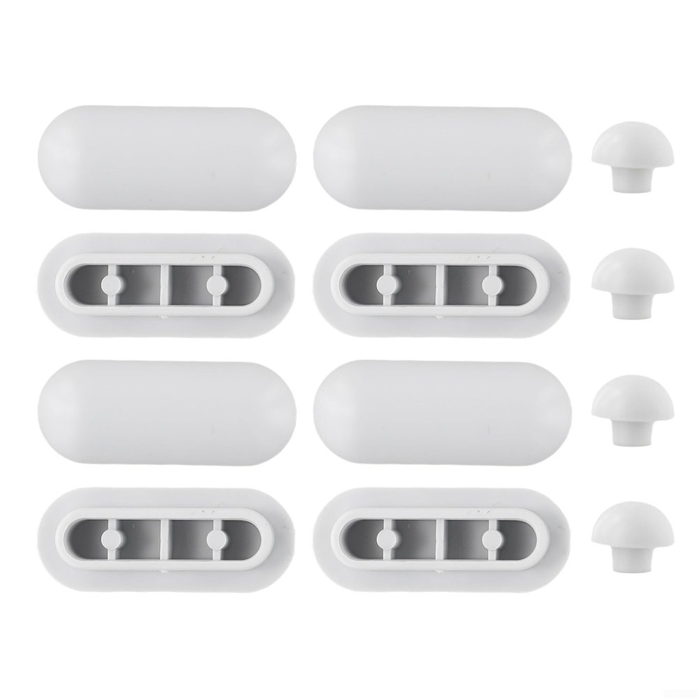 Toilet Base Buffer Set - 8-Piece Gray Pads