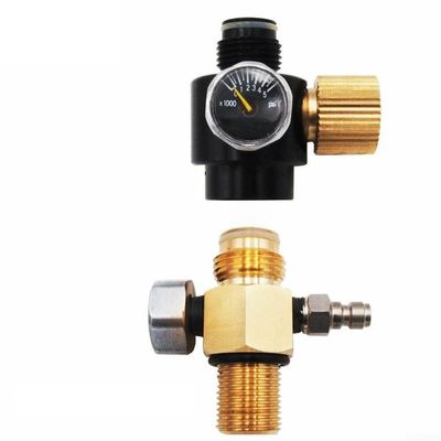 Stainless Steel HPA Regulator Adapter for Air Cylinder Leak Testing, 5/8-18UNF or M18x1.5 Thread