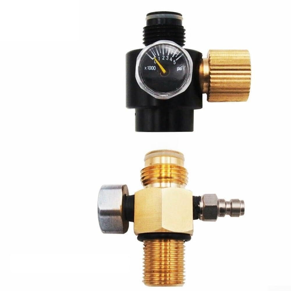 Stainless Steel HPA Regulator Adapter for Air Cylinder Leak Testing, 5/8-18UNF or M18x1.5 Thread