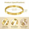 GWEOR 12 Elegant Gold Metal Napkin Rings view 2