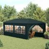 WGYHOME 3 x 6 m Green Party Tent, Water- and UV-Resistant, Steel Frame, Sidewalls & Zipper Door view 1