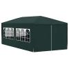 WGYHOME 3 x 6 m Green Party Tent, Water- and UV-Resistant, Steel Frame, Sidewalls & Zipper Door view 2