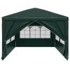 WGYHOME 3 x 6 m Green Party Tent, Water- and UV-Resistant, Steel Frame, Sidewalls & Zipper Door view 3