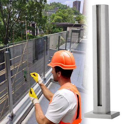 304 Stainless Steel Railing Post Set for Glass Railings, 120 cm High, for 8–12 mm Glass