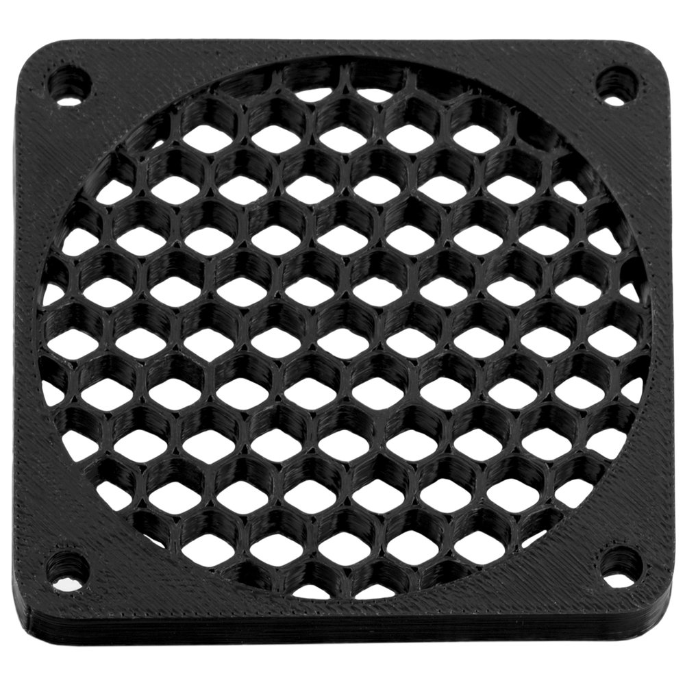 AERZETIX Set of 4 Black Plastic Fan Grilles, 60 x 60 mm