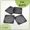 AERZETIX Set of 4 Black Plastic Fan Grilles, 60 x 60 mm view 2
