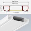 YSZBD Double-Track Curtain Ceiling Rail, Quiet Aluminum, Black, 240 cm view 3