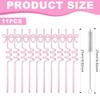 10 Reusable Colorful Drinking Straws with Cleaning Brush view 2