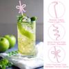 10 Reusable Colorful Drinking Straws with Cleaning Brush view 3