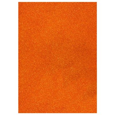 Glitter Cardstock, 200 g/m², Single-Sided Glitter, 1 Sheet A4 (Orange)