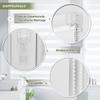 HOMEDEMO Double Roller Blind, Clamp-Fit or Drilled, 65 x 200 cm, White, Light-Filtering Privacy view 3